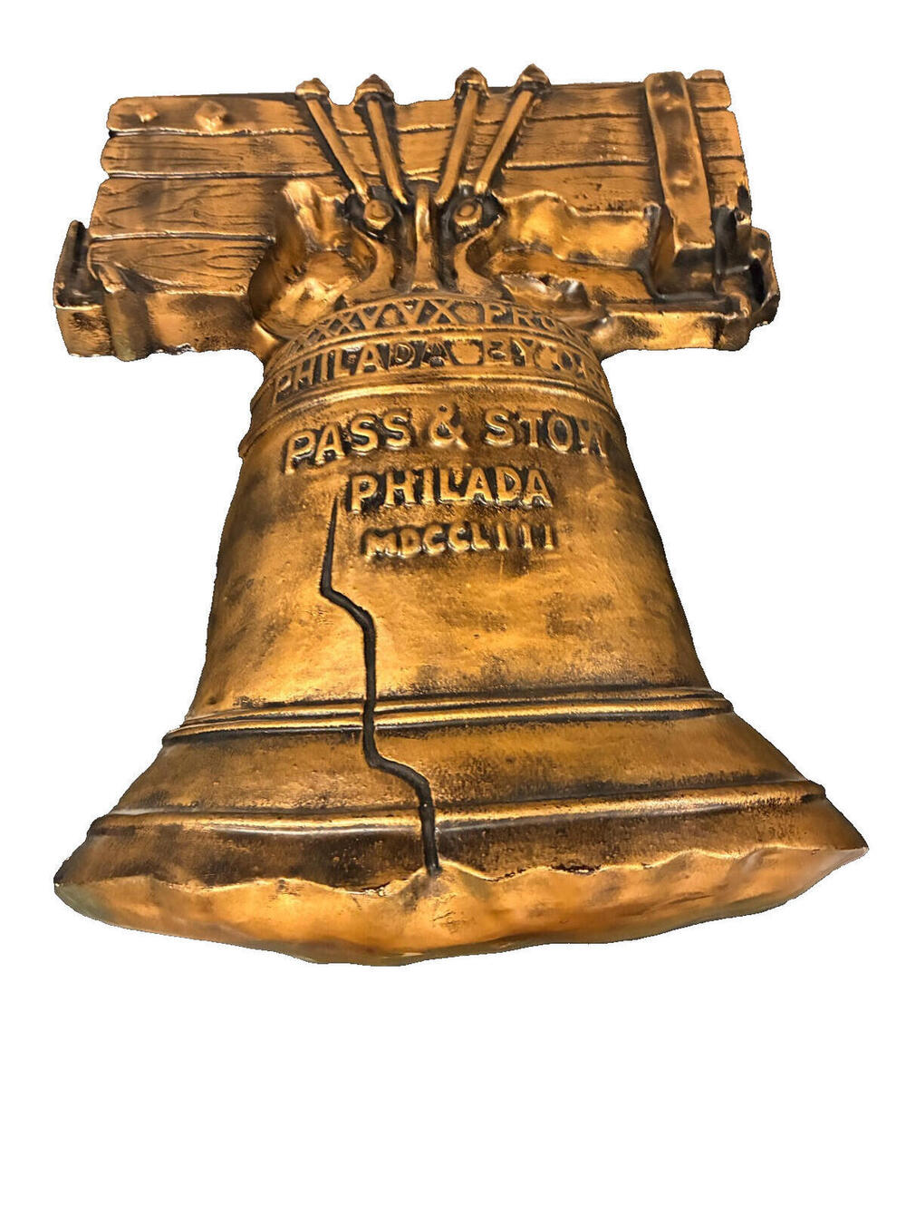 Vintage 1970 Sexton Liberty Bell Cast Metal Hanging Decor
